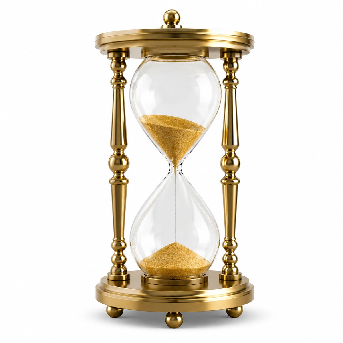 Sanduhr 30 cm Glas Goldfarben Tischdekoration klassischer Stil